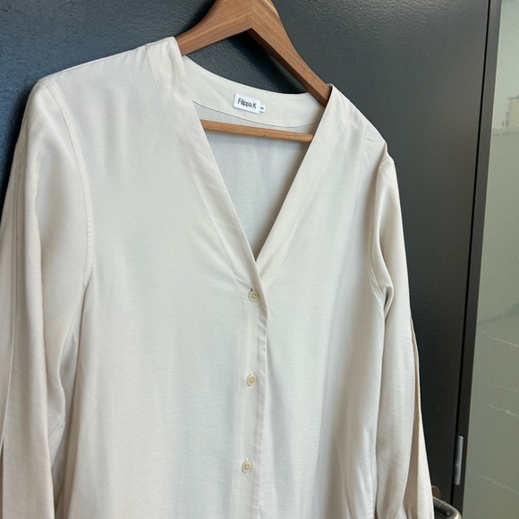 Filippa K “Isobel” NWOT size 34 (4 US) dress shirt in ivory/cream oversized - Picture 6 of 16